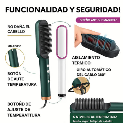 Cepillo Alisador Electrico 2 en 1